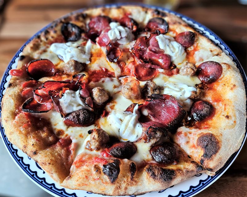 The Bee Sting pizza at Big Top Brewing Company at Fruitville Commons in Sarasota, photographed July 6, 2024.
