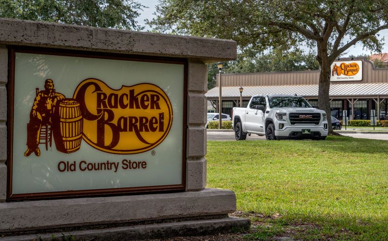 The Cracker Barrel in West Palm Beach, Florida, on August 26, 2025.