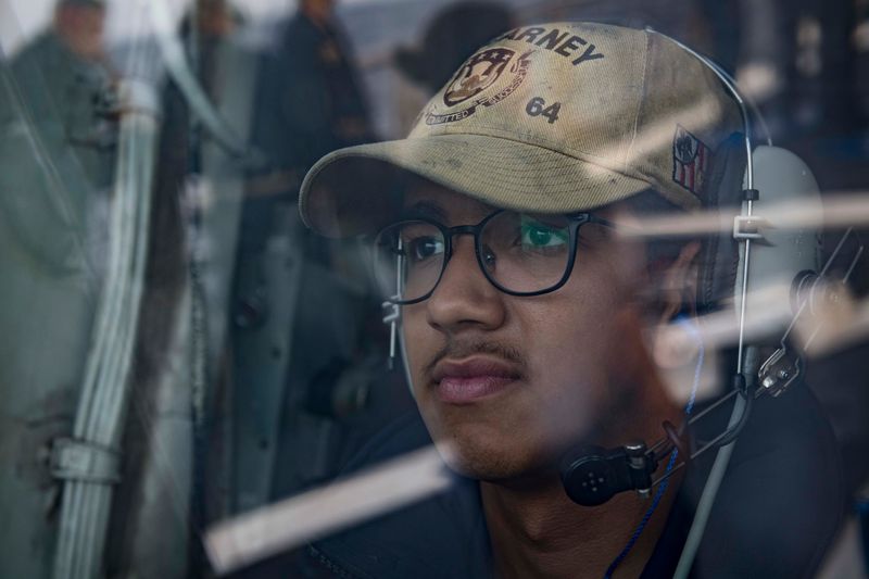 Brinio Urena was a seaman on the U.S. Navy destroyer USS Carney when this photo was taken during a 2018 forward deployment to Rota, Spain.