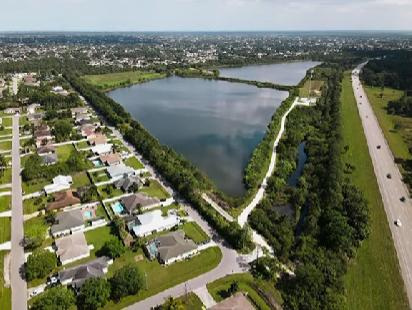 An aerial photograph shows the Rosser Lakes property, which the city of Port St. Lucie is acquiring for $2.5 million in order to prevent houses from being built there by a developer.