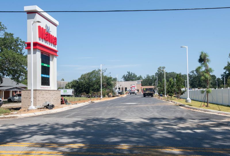 The Johnson Avenue entrance to the Wawa being constructed on North Davis Highway in Pensacola on Aug. 28, 2025.