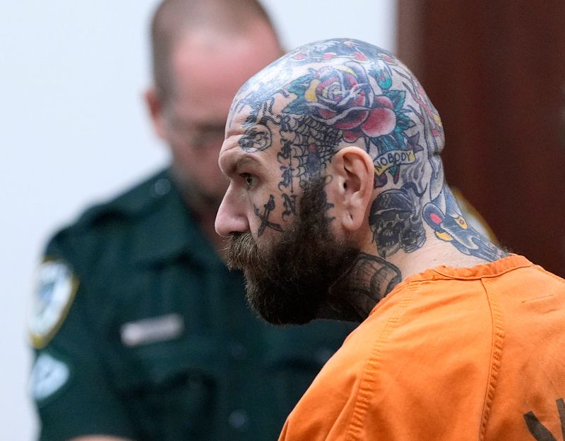 Anthony Trimboli, a member of the Mongols motorcycle gang, appears before Circuit Judge Elizabeth Blackburn at the S. James Foxman Justice Center in Daytona Beach, Tuesday, Sept. 2, 2025.