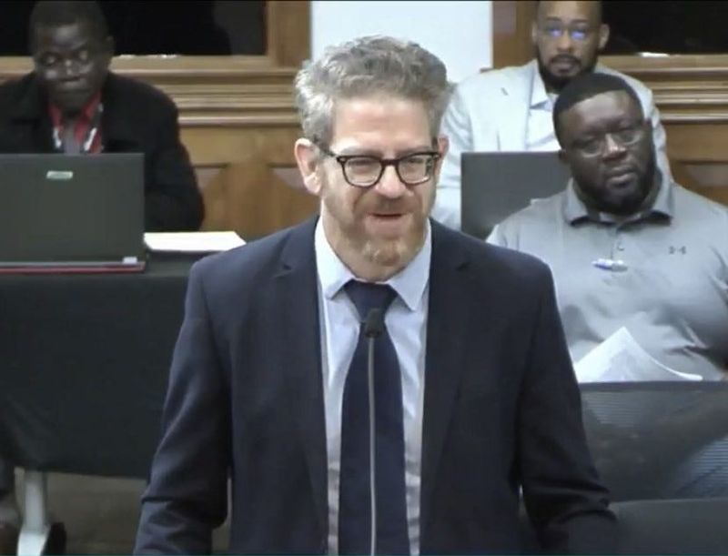 Newly appointed interim Gainesville City Manager Andrew Persons thanks the City Commission for the new role during the Sept. 4 meeting at city hall.