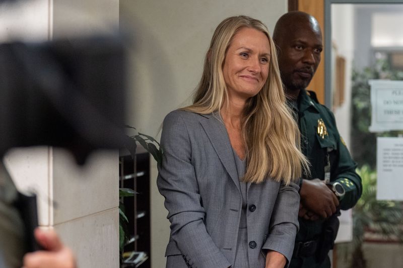 ASA Sarah Kathryn Dugan watches as ASA Georgia Cappleman answers questions from the media after a jury found Donna Adelson was found guilty for the murder of Dan Markel on Thursday, Sept. 4, 2025.