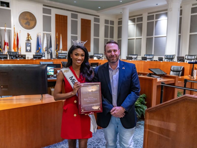 Paris Richardson, left, was named the first-ever recipient of the Boys & Girls Clubs of Northeast Florida Alumni Award.