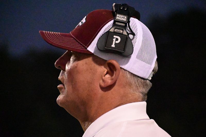Chiles Timberwolves head coach Bill Ragans looks on during a Week 4 FHSAA football game versus the Rickards Raiders at Stan Goldstein Field in Tallahassee, Florida, Friday, Sept. 12, 2025.