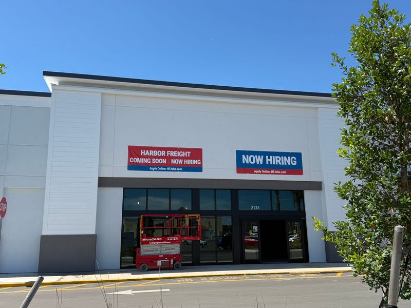 The storefront for Harbor Freight on Sept. 16, 2025, at Gateway Plaza in Fort Pierce, Florida.