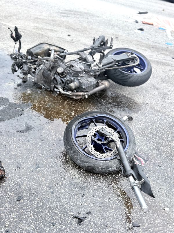 A 22-year-old Naples man died Wednesday, Sept. 17, 2025, after his motorcycle collided with a Jeep along Imperial Parkway.