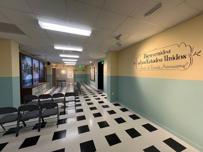The Freedom Tower museum includes a recreation of the 196s and 1970s Cuban Refugee Resettlement Center office.