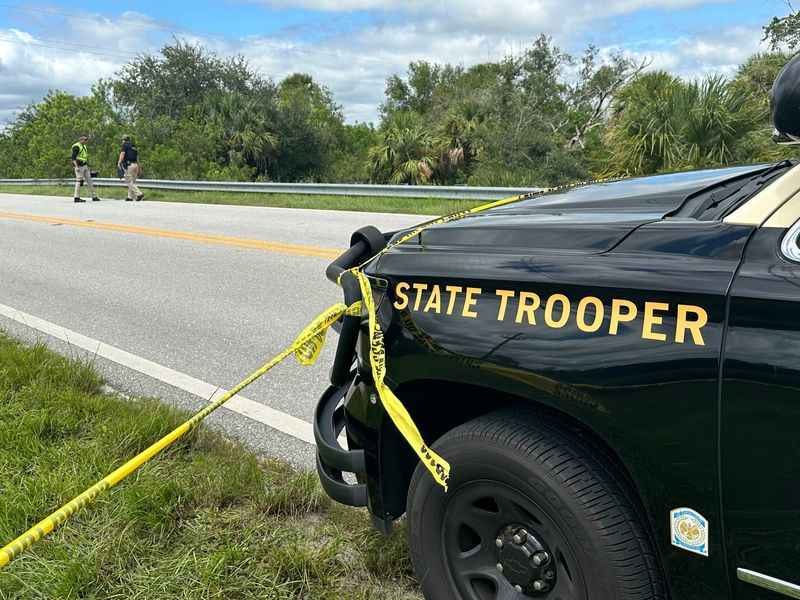 Florida Highway Patrol officials on Sept. 30, 2025, are at the scene of what they report is a traffic fatality on Orange Avenue.