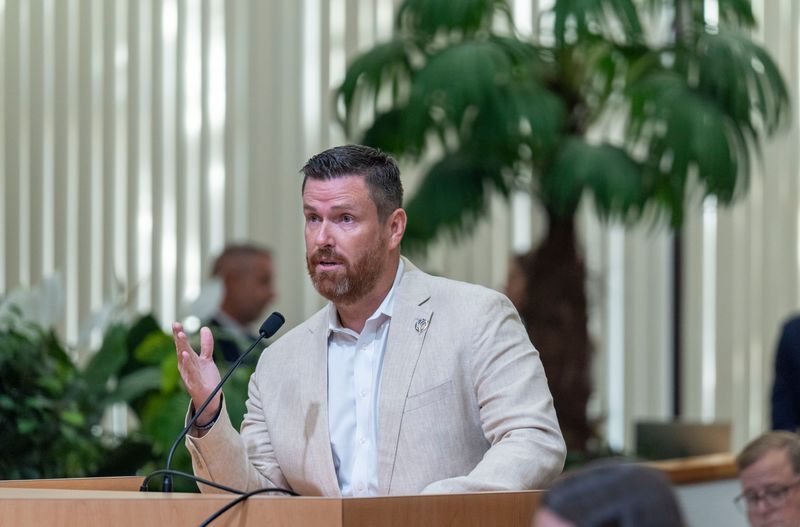 Boynton Beach City Manager Dan Dugger, seen here in September 2025, says money from the sale of the city's fire-rescue and water operations to Palm Beach County would be placed in a municipal endowment fund to help pay for other department operations.