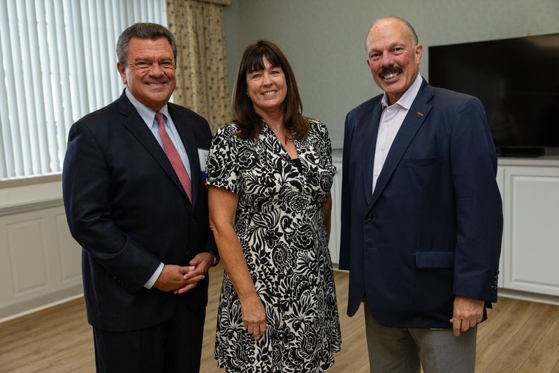 David Bowers, Janet Shamblin and Tony Lourido at the Rehabilitation Center for Children and Adults'(RCCA)  2025 Estate Planners Reception. The 2026 reception takes place Sept. 30 at the RCCA