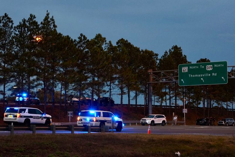 Deputies with the Leon County Sheriff’s Office investigate a shooting that occurred at the I-10 eastbound exit to Thomasville Road on Friday, Oct. 3, 2025.