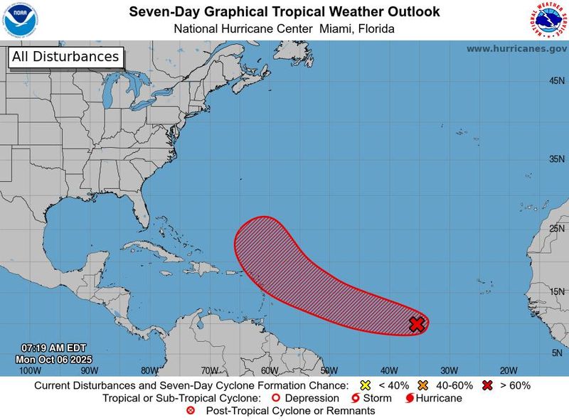 Tropics 8 a.m. Oct. 6, 2025.