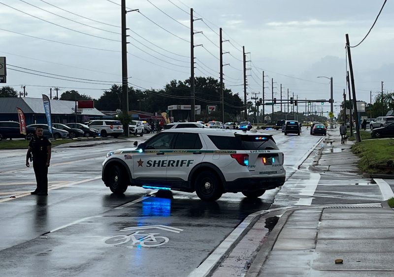 Brevard County sheriff's deputies respond to reports of a shooting at Clearlake Road and Rosentine Street south of Eastern Florida State College on Monday, Oct. 6.