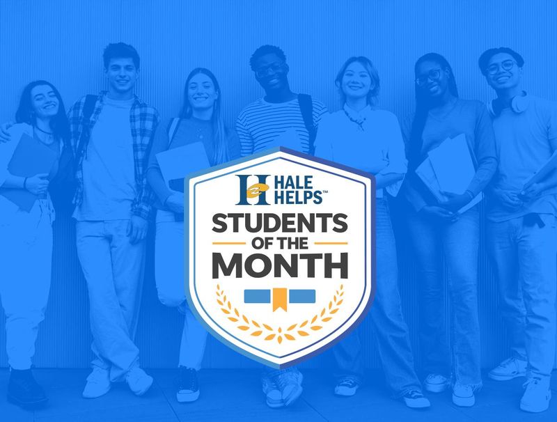 Hale Law Students of the Month logo.