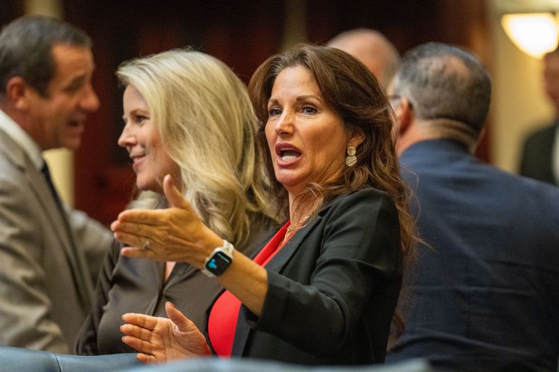 Rep. Michelle Salzman attends the Speaker Designate Ceremony on Thursday, Oct. 9, 2025.