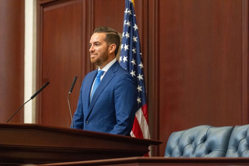 Speaker of the House Danny Perez speaks during Speaker Designation Ceremony on Thursday, Oct. 9, 2025.