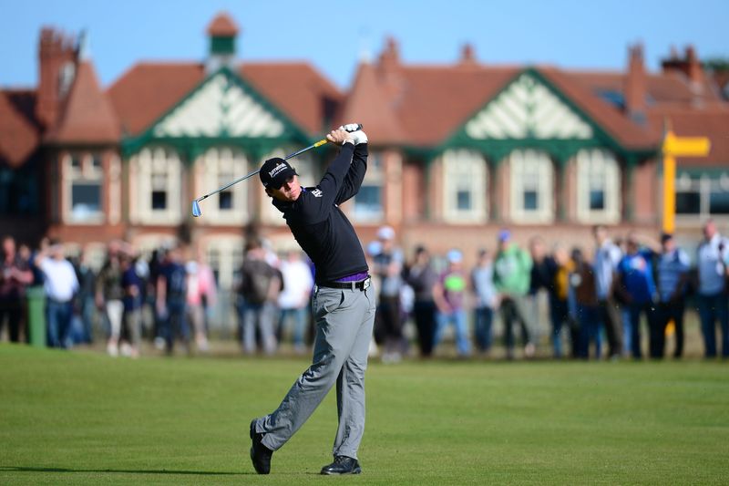 July 22, 2012; St. Annes, ENGLAND; Rory McIlroy hits a fairway shot on the 2nd hole during the final round of the 2012 British Open Championship at Royal Lytham & St. Annes Golf Club. Mandatory Credit: Kyle Terada-USA TODAY Sports via USA TODAY Sports