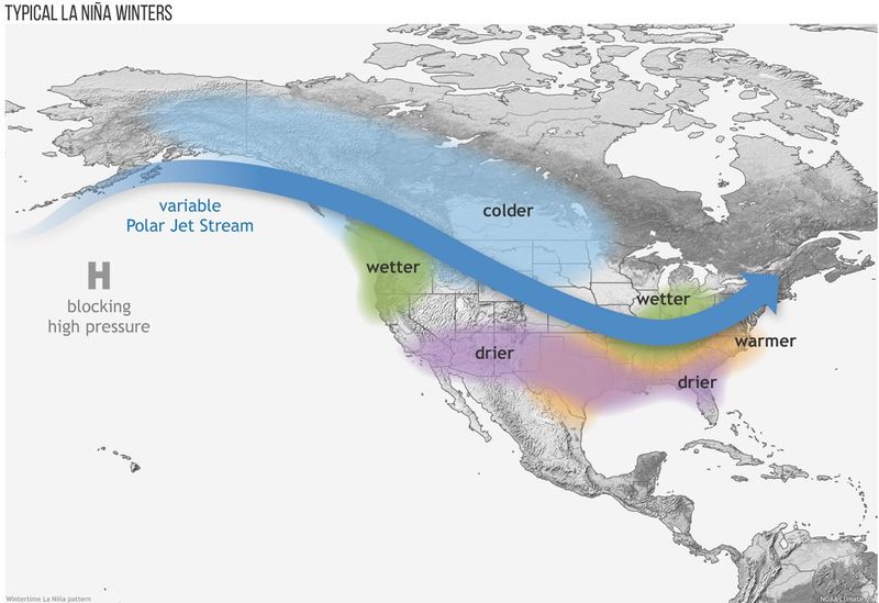 During a La Nina pattern, when ocean temperatures are cooler than normal, Arizona weather can sometimes turn drier and warmer in the winter.
