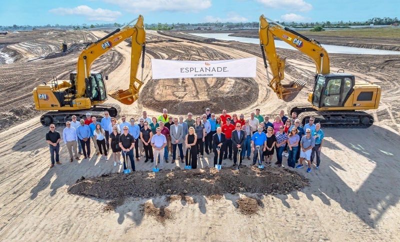 The Esplanade team breaks ground at Wellen Park in Sarasota County.