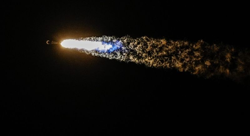 A SpaceX Falcon 9 rocket lifts off from Cape Canaveral Space Force Station October 13, 2025 carrying the KF-03 satellite mission for Amazon. Craig Bailey, FLORIDA TODAY via USA TODAY NETWORK