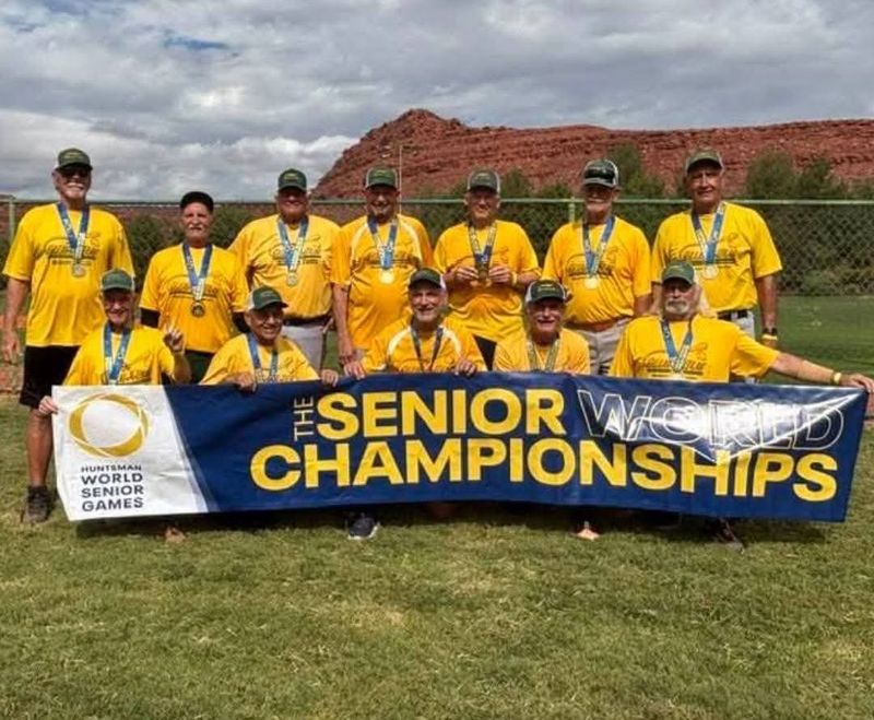 The Slug-A-Bug Brevard County's 70+ Mens Softball recently played in two tournaments out west, winning both. The first was in Nevada where they won the Mesquite Senior Games championship, followed by the Huntsman Senior World Games in St George, Utah. The team is, front row from left: Joe Pavlock, Ray Mazara, Kery Charlet, Nick LaDuca and Pat Girard. Back row: Rick Harder, Larry Cudney, Dan Labue, Tony Russo, Dave Carden, Terry McIlrath and Matt Matson.