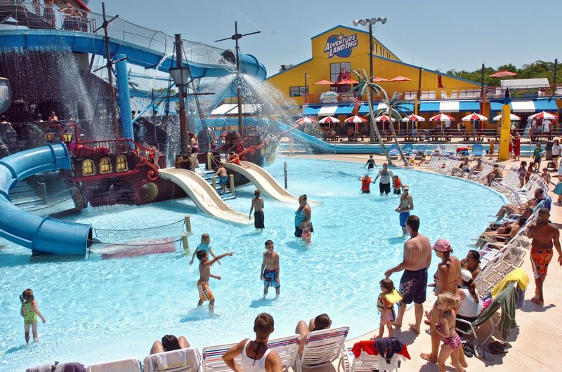 May 21, 2006: Kids and their families enjoy the Ship Wreck Island Play Village at Adventure Landing in Jacksonville Beach.