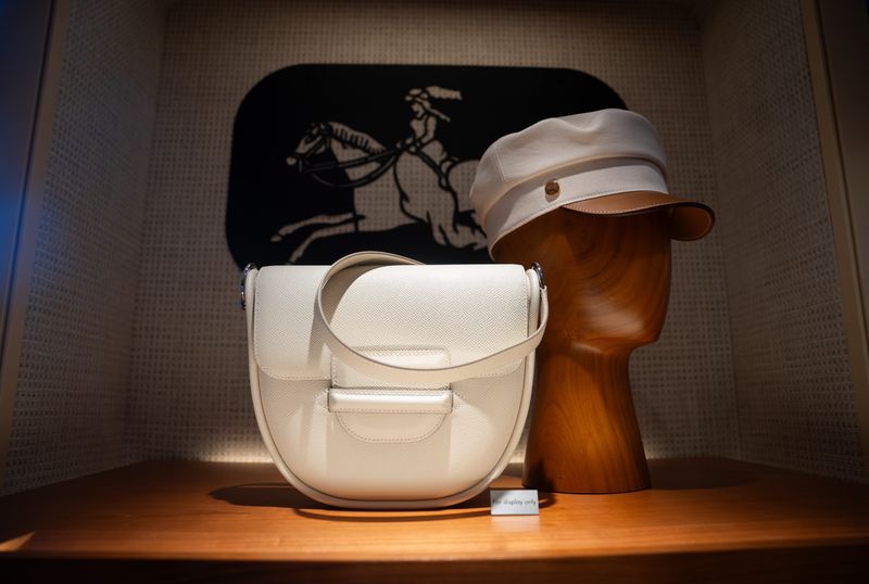 A purse and hat inside the new luxury designer store, Hermès, in Nashville, Tenn., Thursday, Oct. 16, 2025.