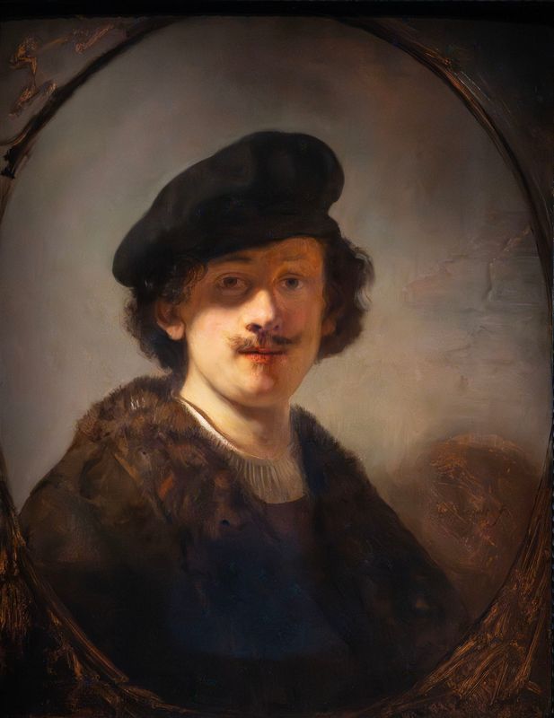 Rembrandt van Rijn's Self-Portrait with Shaded Eyes will be part of the Norton Museum's upcoming exhibition "Art and Life in Rembrandt's Time: Masterpieces from The Leiden Collection," as seen on Oct. 21.