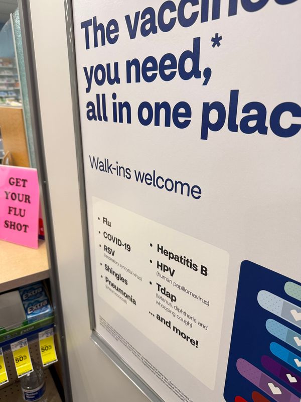 Flu and COVID-19 vaccines are available in this DeLand CVS Saturday, Oct. 18, 2025.