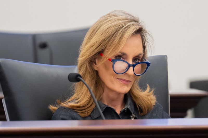 Rep. Allison Tant meets with the rest of the Leon County legislative delegation in preparation for the upcoming legislative session Monday, Oct. 27, 2025.