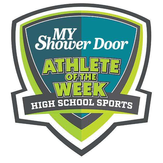 Athlete of the Week logo sponsored by My Shower Door