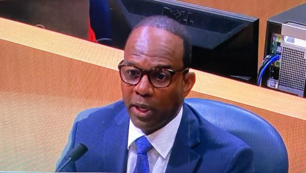 David Ottey tells county commissioners on Tuesday, Oct. 28, why he should be named county attorney. Commissioners voted 6-1 to select him to fill the position.