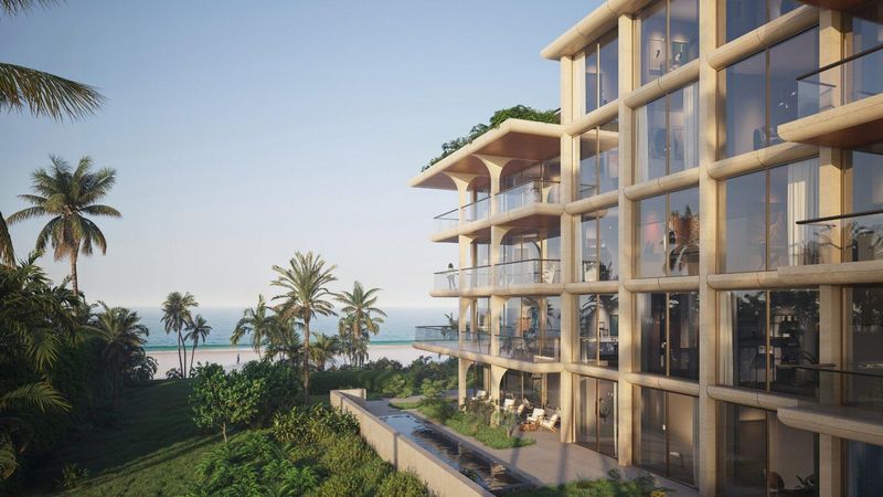 A rendering shows the latest design of a condominium planned for the oceanfront site of the longtime Ambassador hotel. The design won conditional approval Oct. 29 from the Palm Beach Architectural Commission.