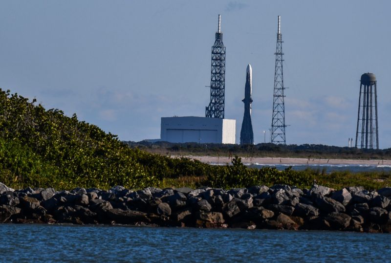 On Thursday, October 30, Blue Origin’s New Glenn rocket was visible on Pad 36 at Cape Canaveral Space Force Station in preparation for its upcoming Escapade NASA mission to Mars.