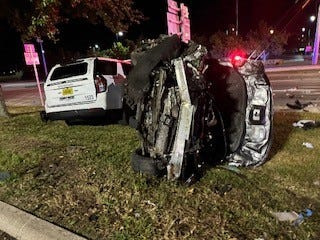 A Winter Haven police officer and a 21-year-old driver were taken to Lakeland Regional Health Medical Center for injuries after an early morning crash at Cypress Gardens Boulevard and 1st Street South on Nov. 2.