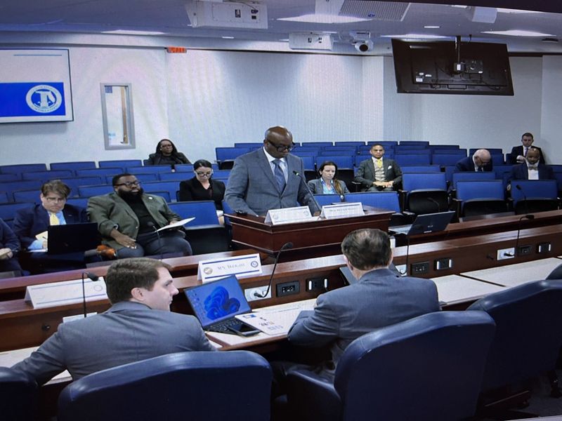 Daytona Beach Mayor Derrick Henry was in Tallahassee on Monday Nov. 3 to talk with the Joint Legislative Auditing Committee about Daytona Beach's unspent permits and licensing fees. Daytona Beach City Manager Deric Feacher also attended the committee hearing.