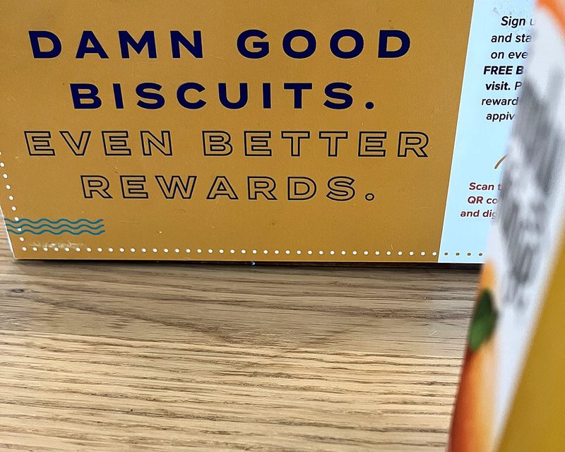 Biscuit Belly marketing materials are seen on a table in Huntsville, Ala., July 8, 2025. (Tyler Orsburn/News Herald)
