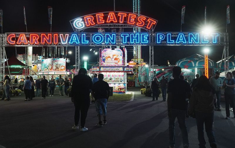 The midway beckons visitors on the opening night of the Volusia County Fair on Thursday, Nov. 6, at the Volusia County Fairgrounds in DeLand. The fair will run for 11 days through Sunday, Nov. 16.