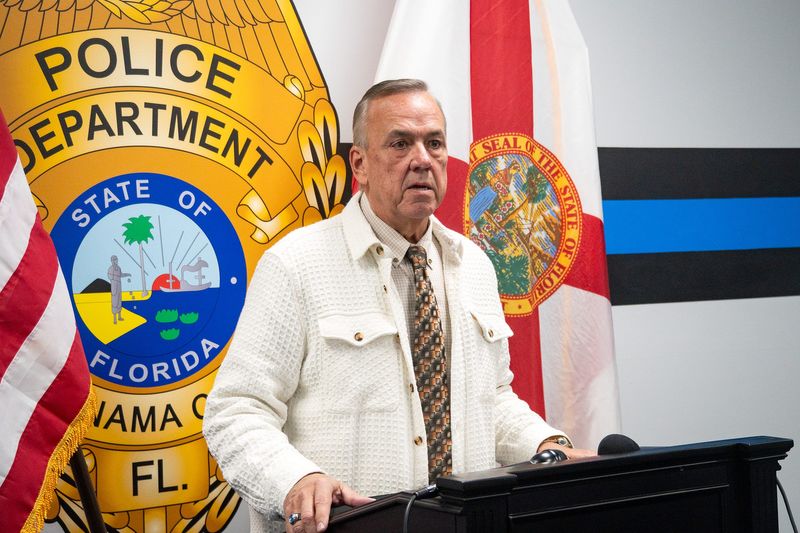 Panama City Police Department Chief Mark Smith speaks to reporters about a fatal shooting on Nov. 12, 2025.