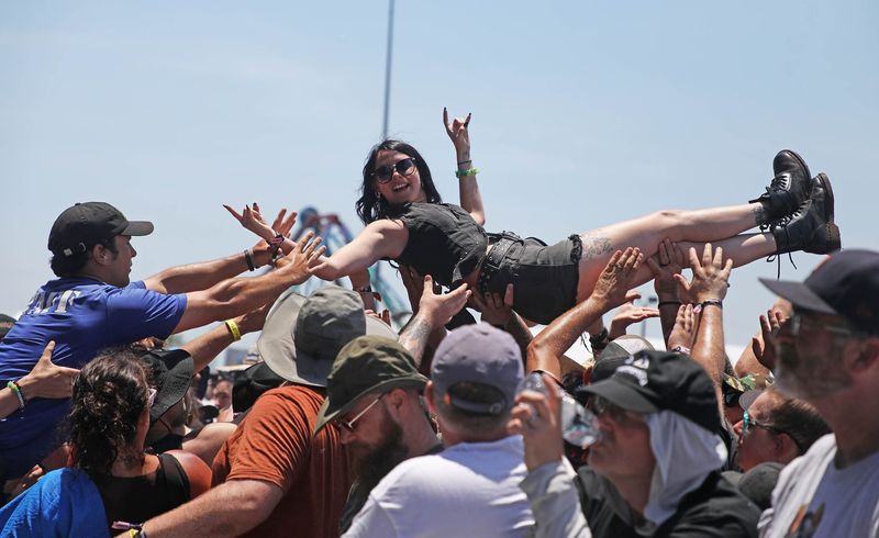 The crowd kept the momentum going on Day 3 of Welcome to Rockville 2025 at Daytona International Speedway in Daytona Beach, Florida, on May 17, 2025.