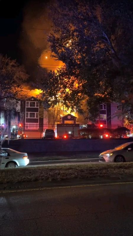 Students who lived in the Social Seminole student apartments captured dramatic photos and video of the blaze.