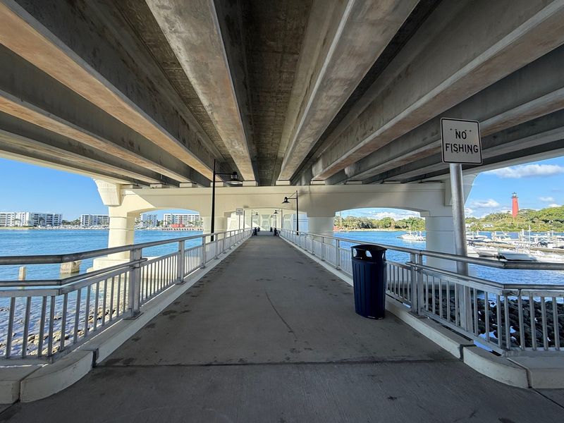 The riverwalk connection under the U.S. 1 bridge in Jupiter.