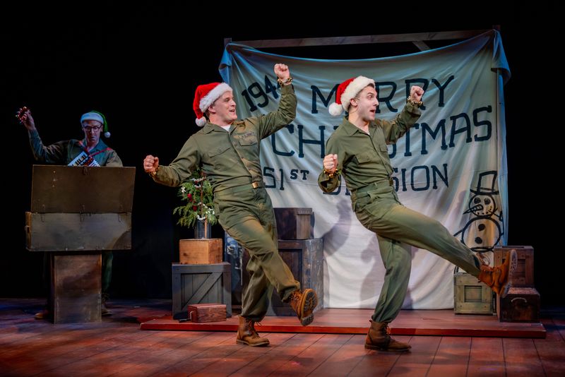 Gulfshore Playhouse's latest production based on Irving Berlin's "White Christmas," the 1954 film, comes to life on stage, 100 Goodlette-Frank Road, Naples. The show runs now through Dec. 21, 2025. (Photo by Matthew A. Schipper)