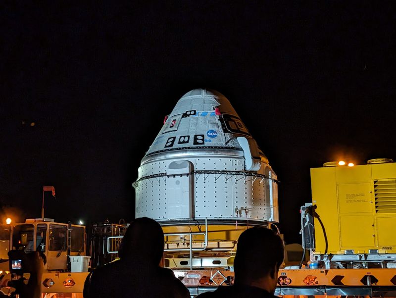 Boeing's Starliner is rolled out ahead of the June 2024 Crewed Flight Test.