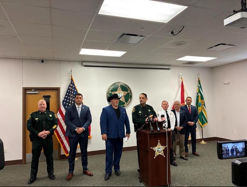 A press briefing was held Nov. 26, 2025 at the Marion County Sheriff's Office Emergency Operations Center Building. Officials discussed the arrest of four Marion County Fire Rescue personnel.