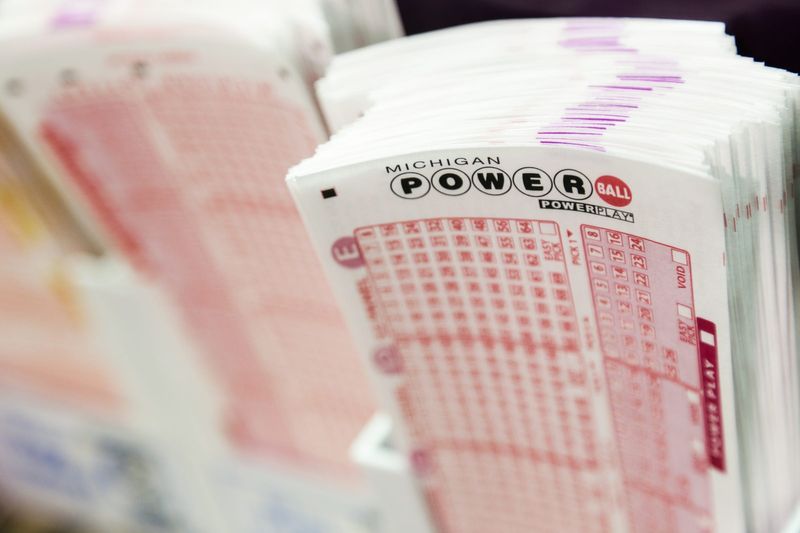 Slips for the Michigan Powerball sit on the counter at Jazz Liquor Store on Woodward in downtown Detroit on Wednesday, Jan. 6, 2016.