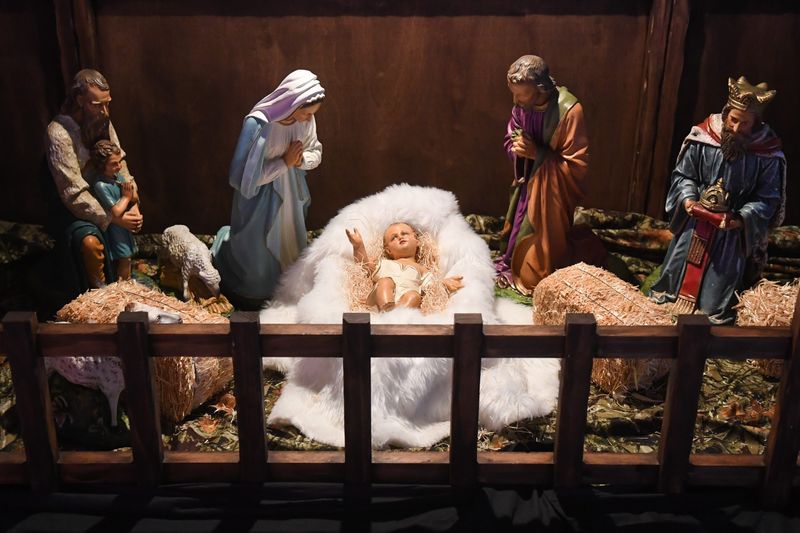 A nativity scene is shown on display for Christmas at the Capitol on Tuesday, Dec. 2, 2025, at the South Dakota State Capitol in Pierre, South Dakota.