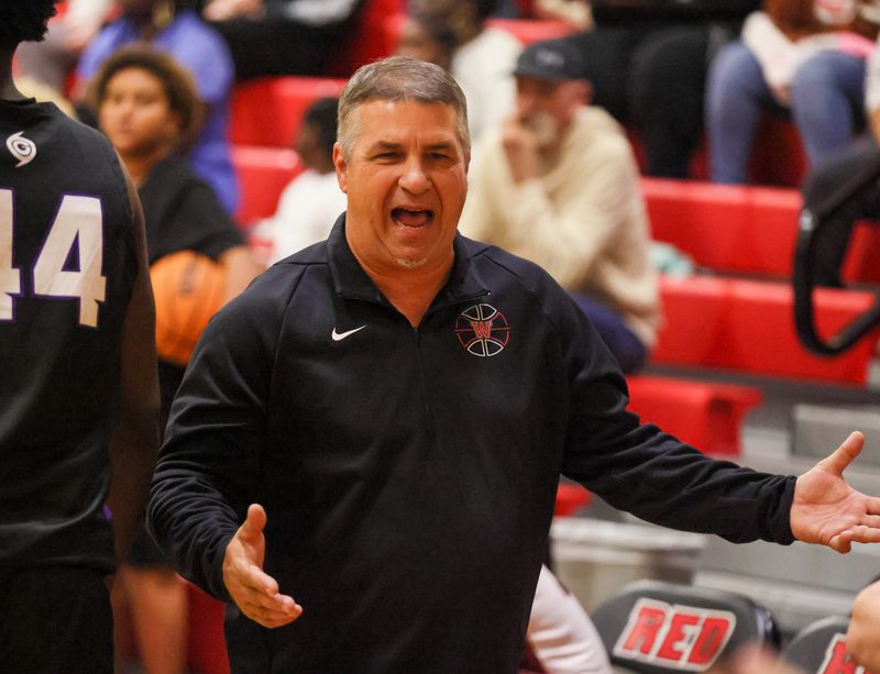 Williston head coach Jim Ervin reacts during a FHSAA Basketball Game at Willison High School in Williston, FL on Thursday, December 4, 2025. [Alan Youngblood/Gainesville Sun]